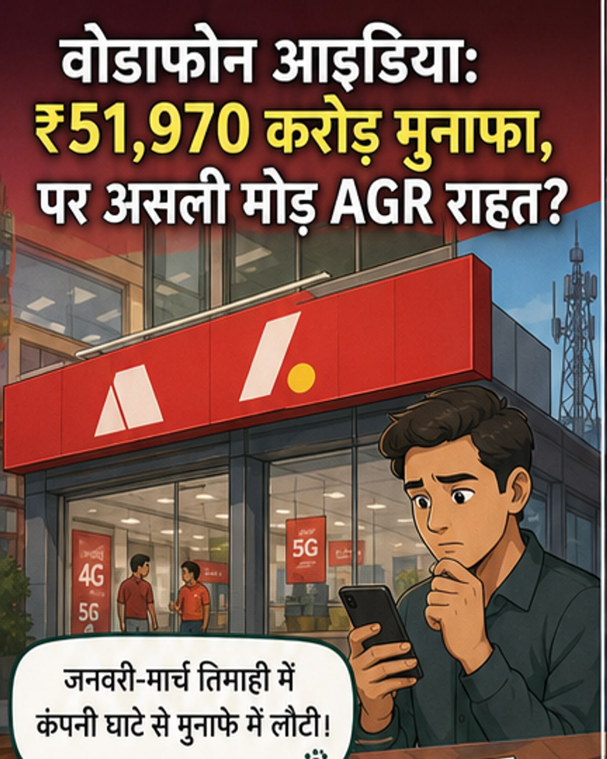 वोडाफोन आइडिया को मिला बंपर मुनाफा