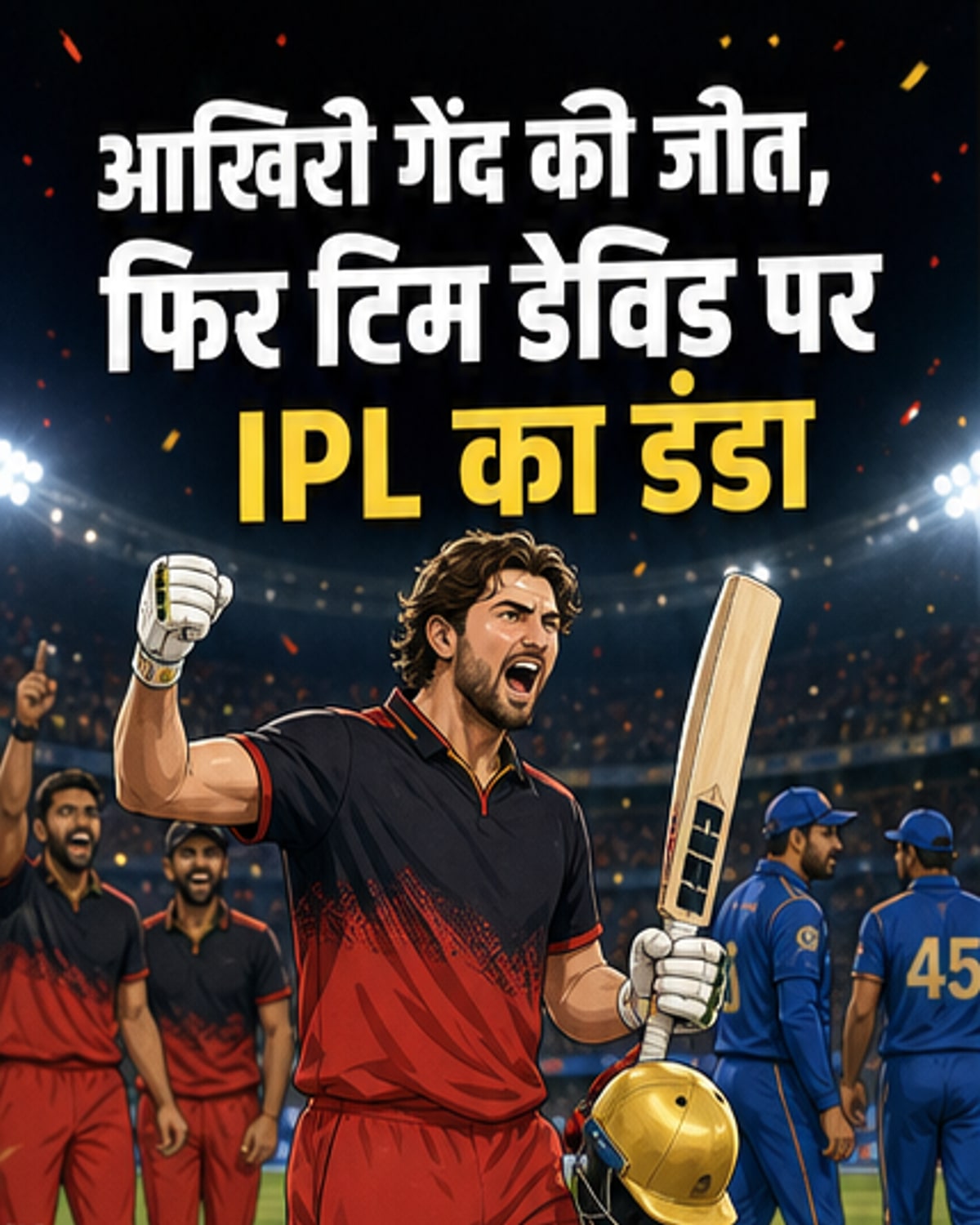 टिम डेविड को भारी पड़ा जश्न