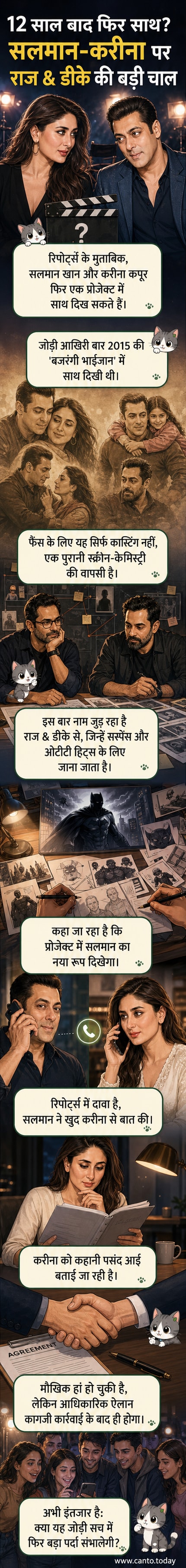 सलमान खान और करीना कपूर की फिल्मी जोड़ी की वापसी का विजुअल एडॉप्टेशन, एक थ्रिलर सेटिंग में।