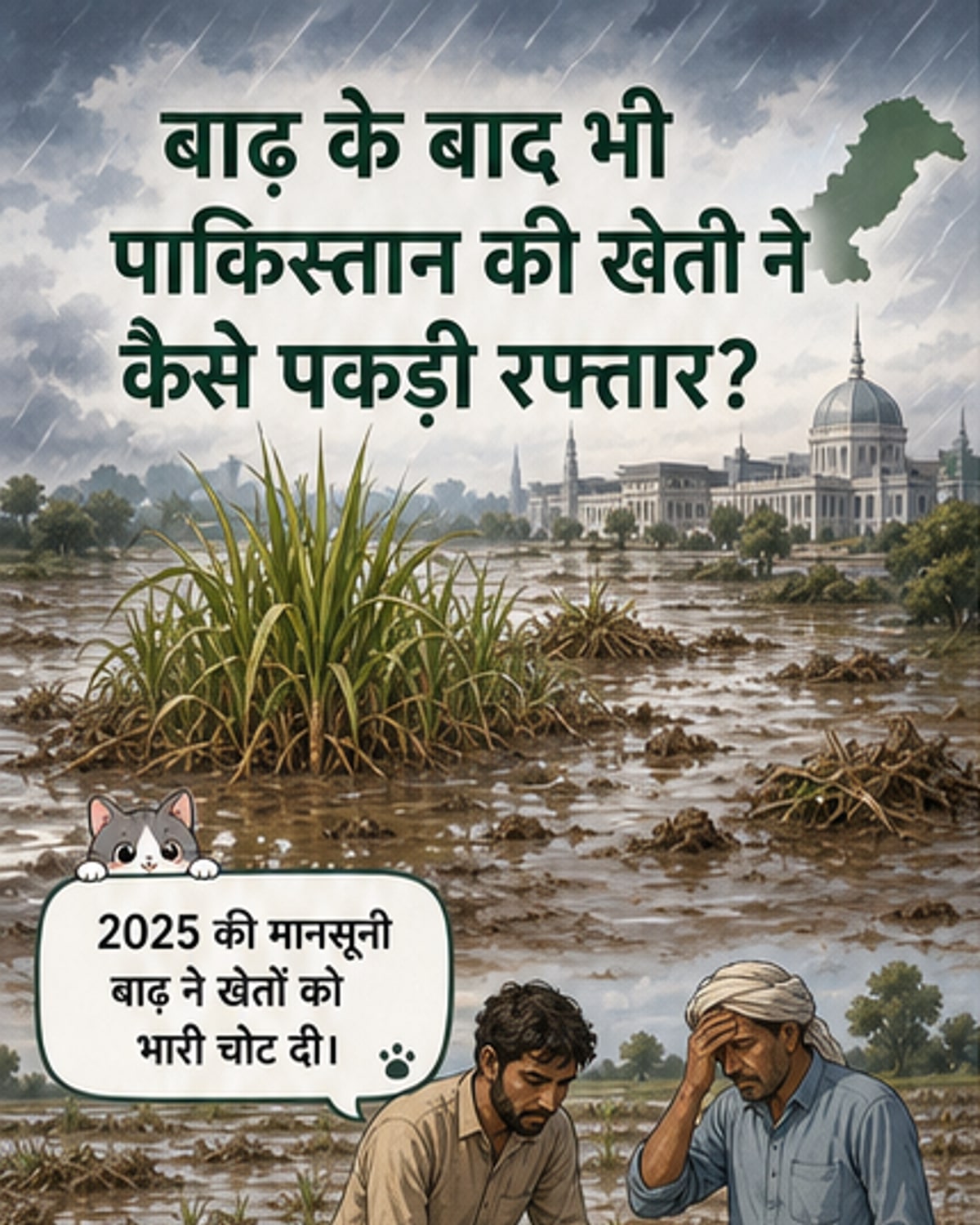बाढ़ के बावजूद कृषि विकास 2.89%