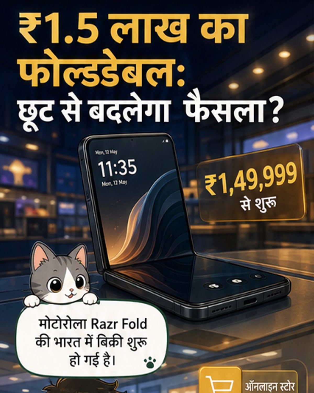 मोटोरोला रेज़र फोल्ड की भारत में बिक्री शुरू
