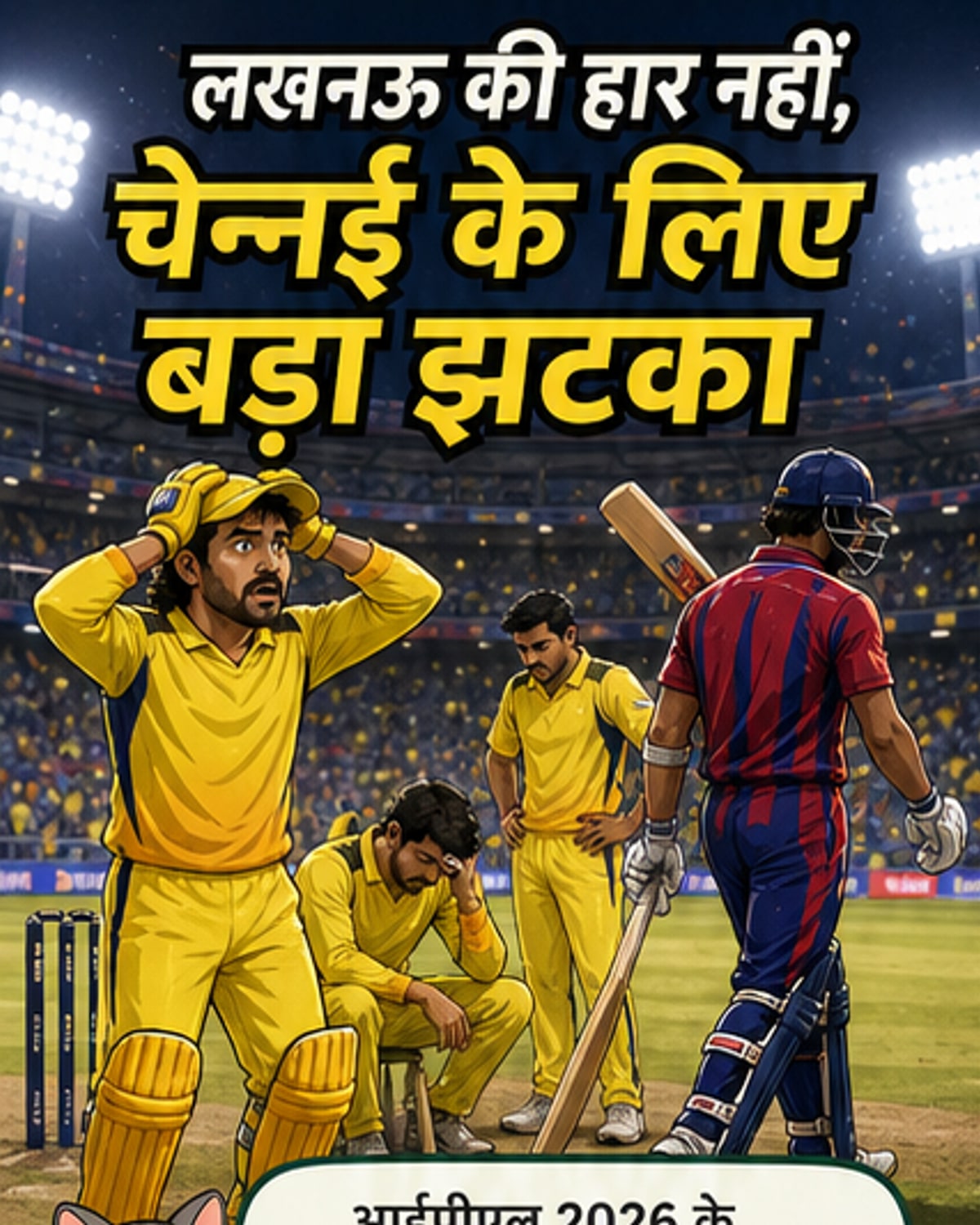 सीएसके की प्लेऑफ उम्मीदों पर लगा झटका