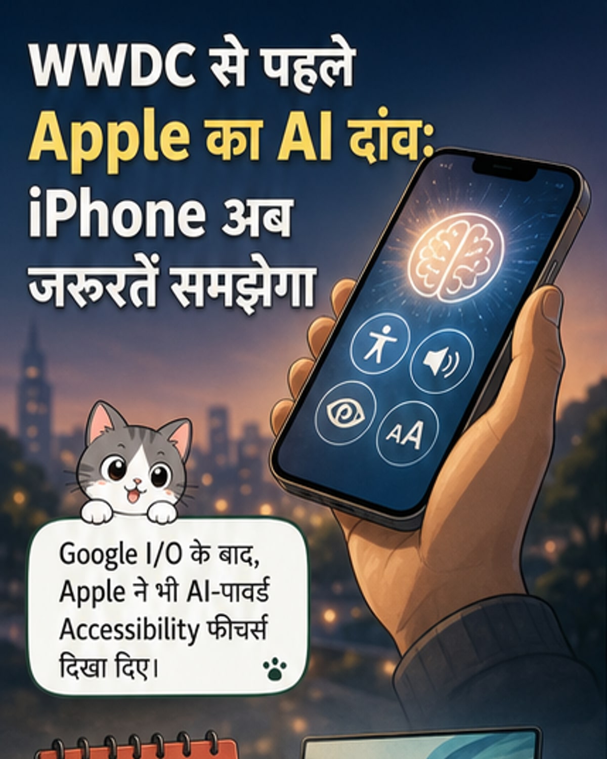 एप्पल ने ब्लाइंड और डिसएबल्ड यूजर्स के लिए लॉन्च किए नए AI फीचर्स