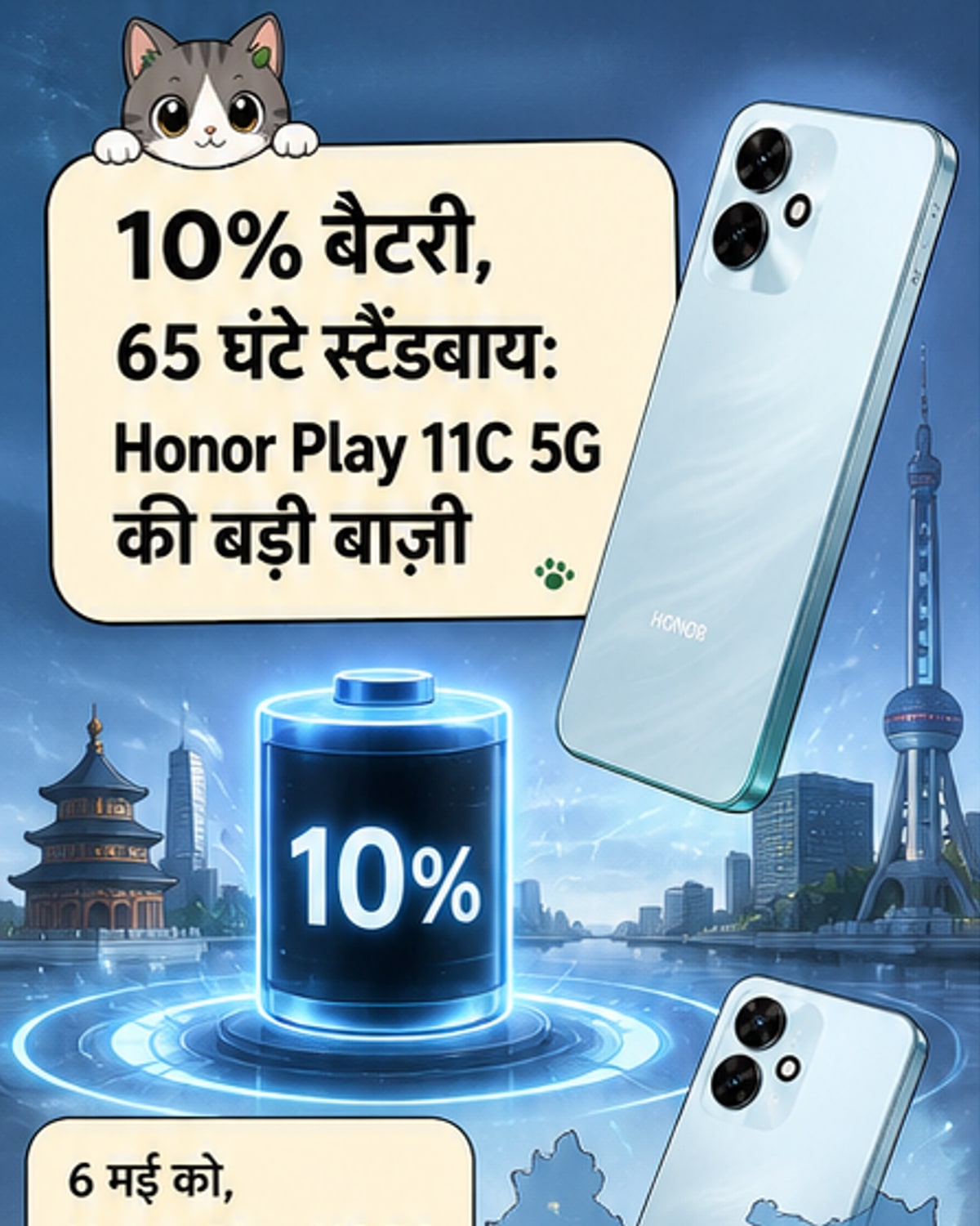 10% बैटरी पर 65 घंटे स्टैंडबाय
