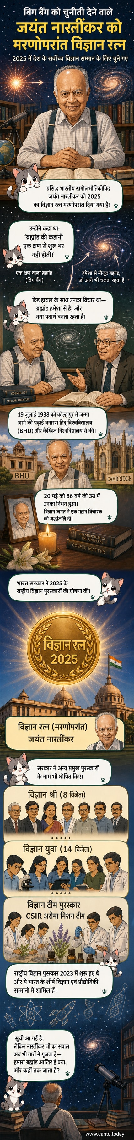एक खगोल विज्ञानी के साथ ब्रह्मांड की छवि, जिसमें तारे और आकाशगंगाएं फैली हुई हैं, बिग बैंग के विपरीत स्थायी ब्रह्मांड की अवधारणा को दर्शाते हुए।