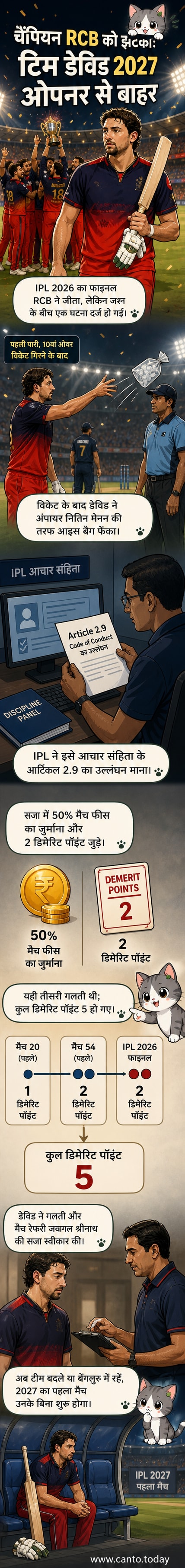 एक क्रिकेटर गुस्से में आइस बैग फेंकते हुए, पृष्ठभूमि में अंपायर और स्टेडियम।