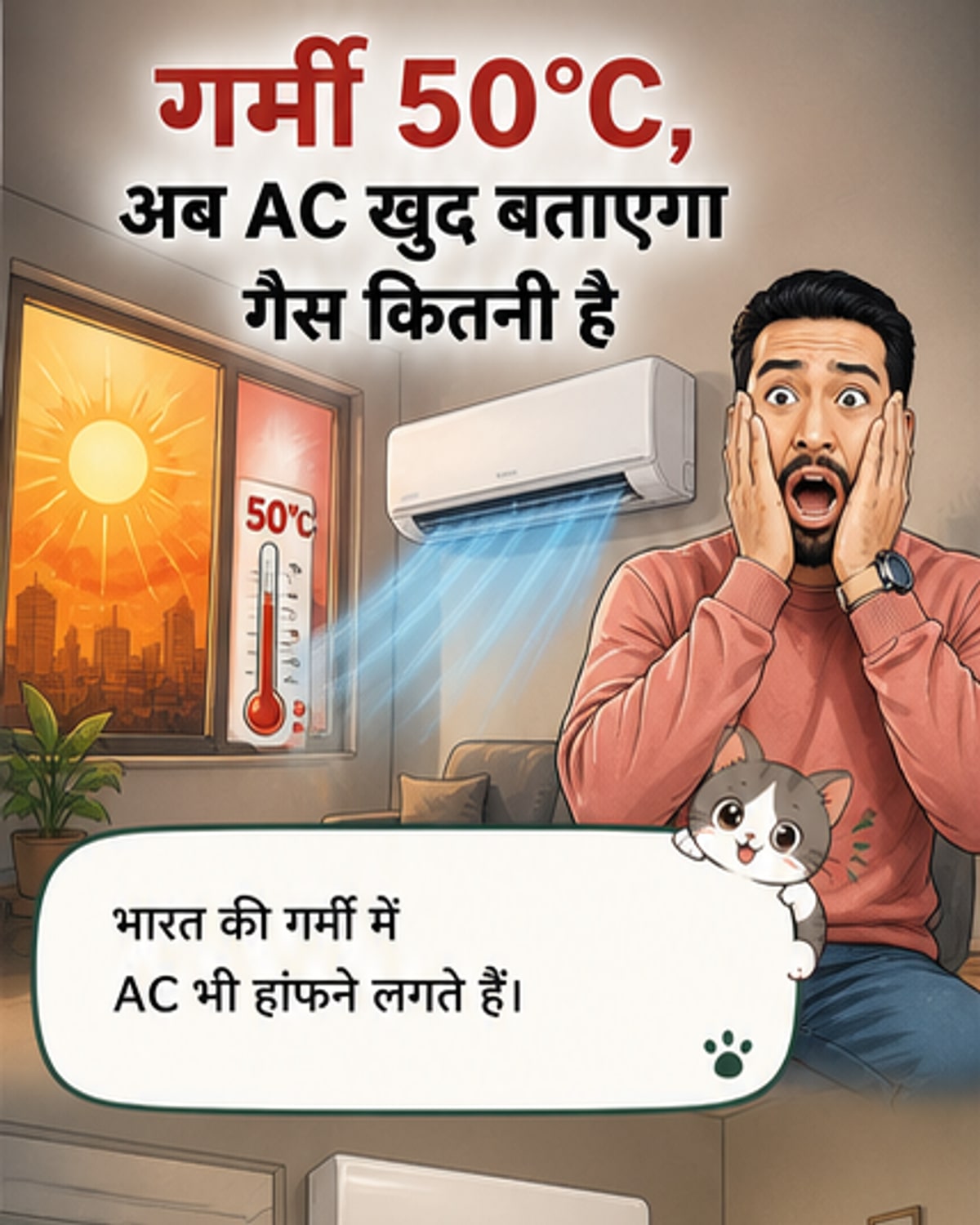 भारत का पहला गैस इंडिकेटर वाला AC