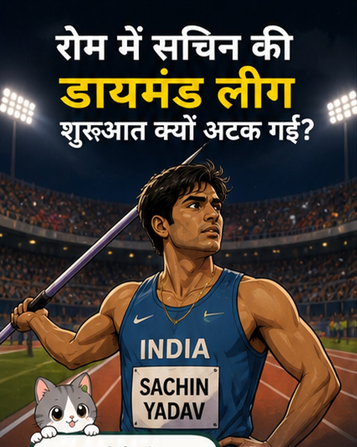 रोम डायमंड लीग में आठवें स्थान पर रहे सचिन