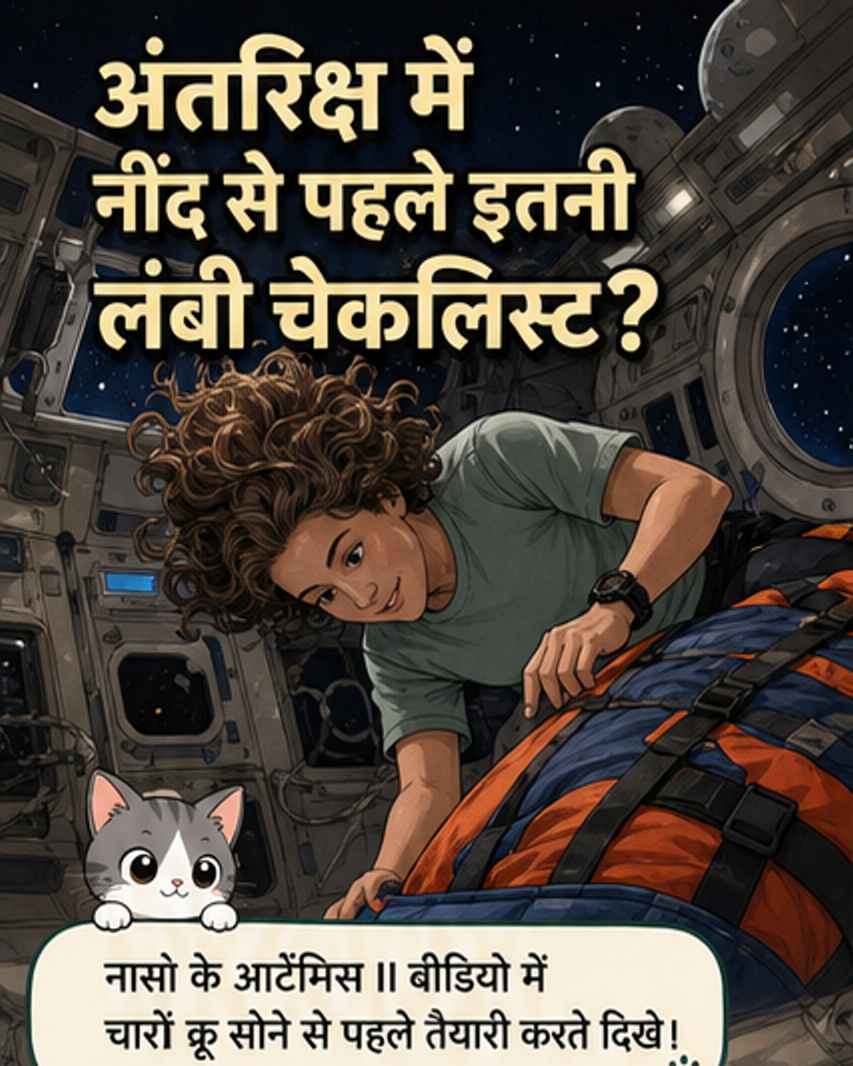 अंतरिक्ष में सोने से पहले एस्ट्रोनॉट्स क्या करते हैं?