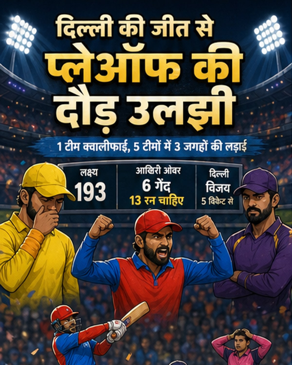 आईपीएल 2026: प्लेऑफ की जंग में उलटफेर