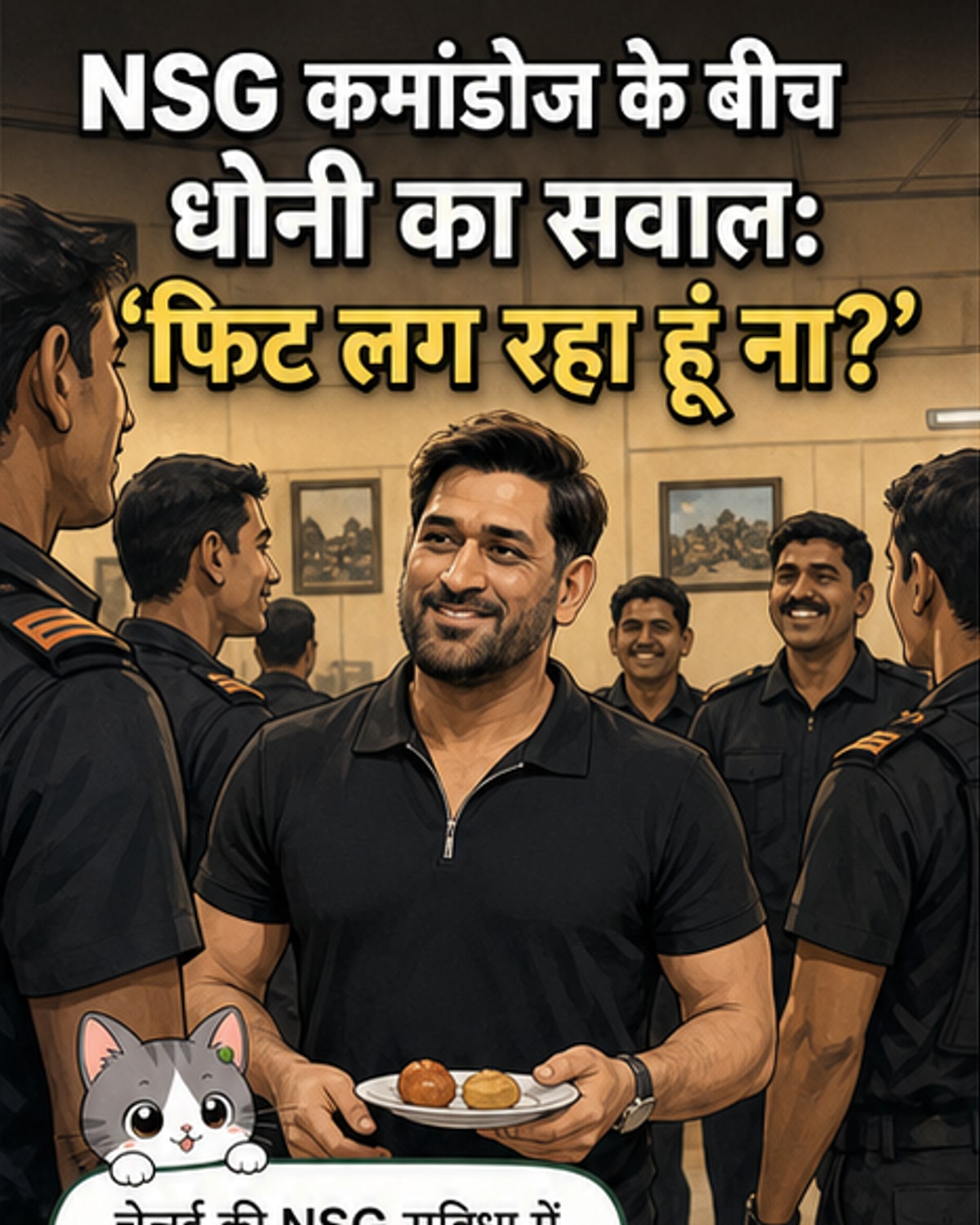 धोनी का NSG कमांडोज के साथ मजाकिया अंदाज