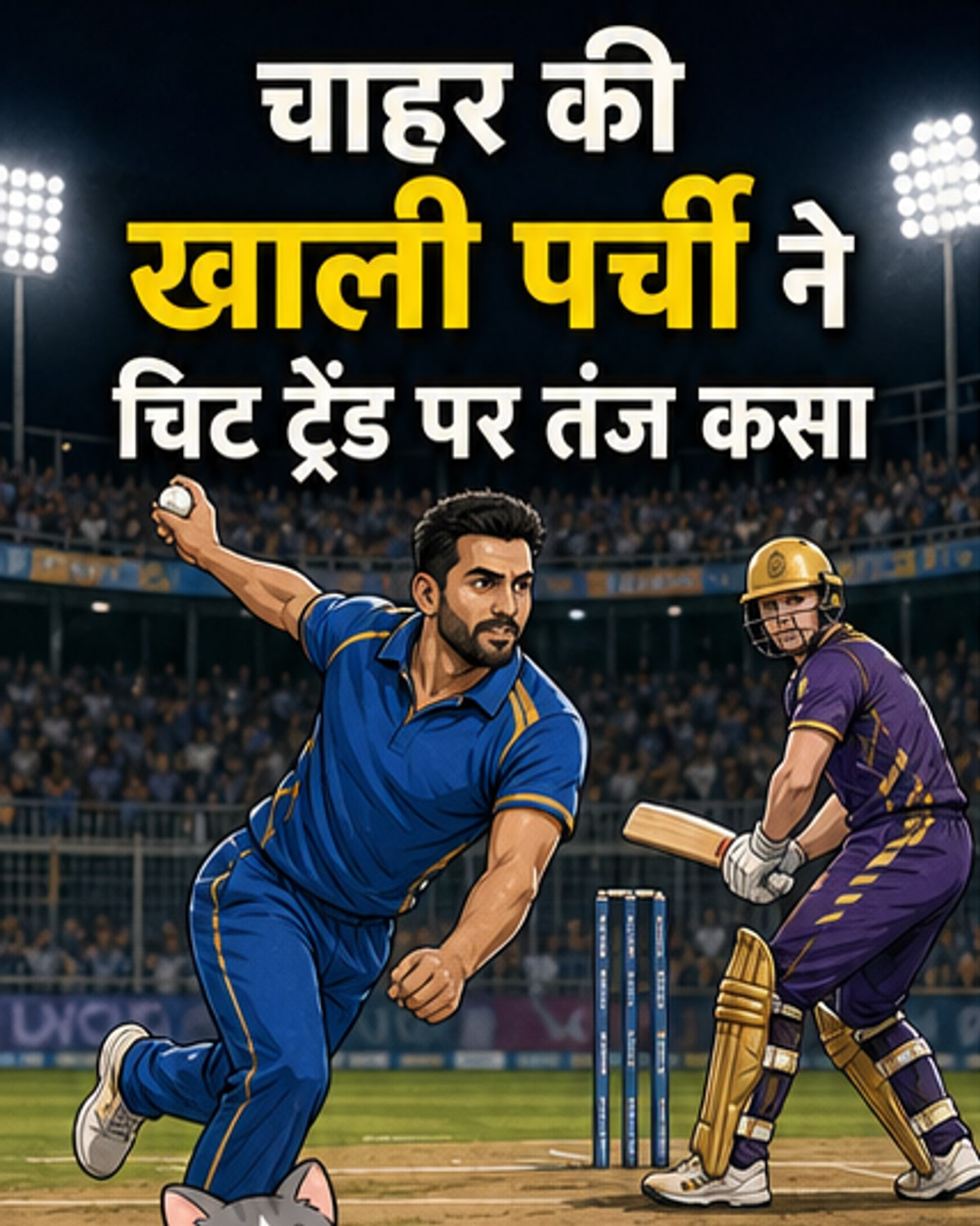 दीपक चाहर का फर्जी चिट सेलिब्रेशन