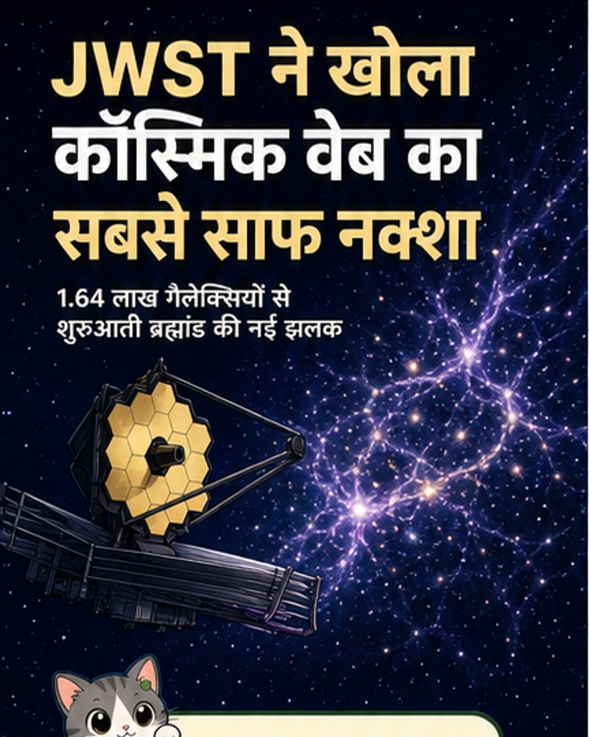 जेम्स वेब ने बनाया ब्रह्मांड का सबसे साफ नक्शा