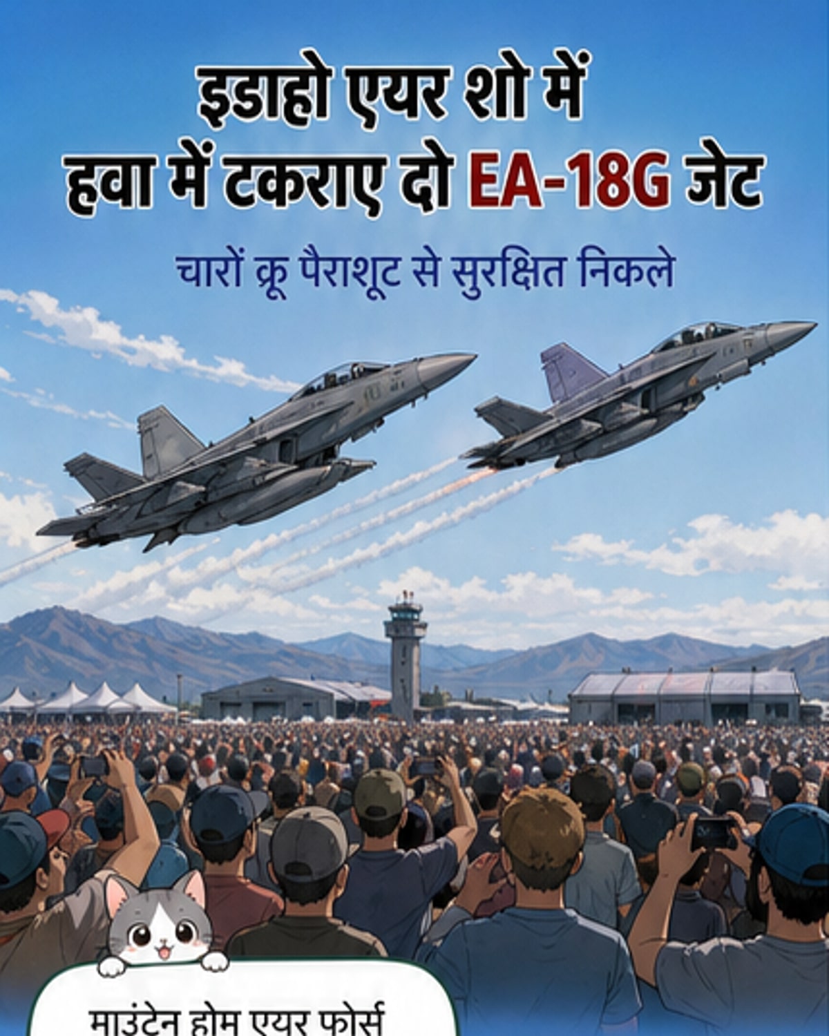 एयर शो में टकराए दो लड़ाकू विमान