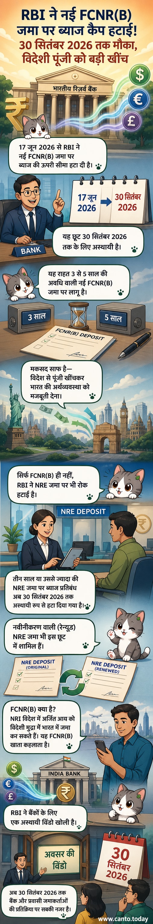 भारतीय रिजर्व बैंक ने एफसीएनआर(बी) जमा पर ब्याज दर सीमा अस्थायी रूप से हटा दी है