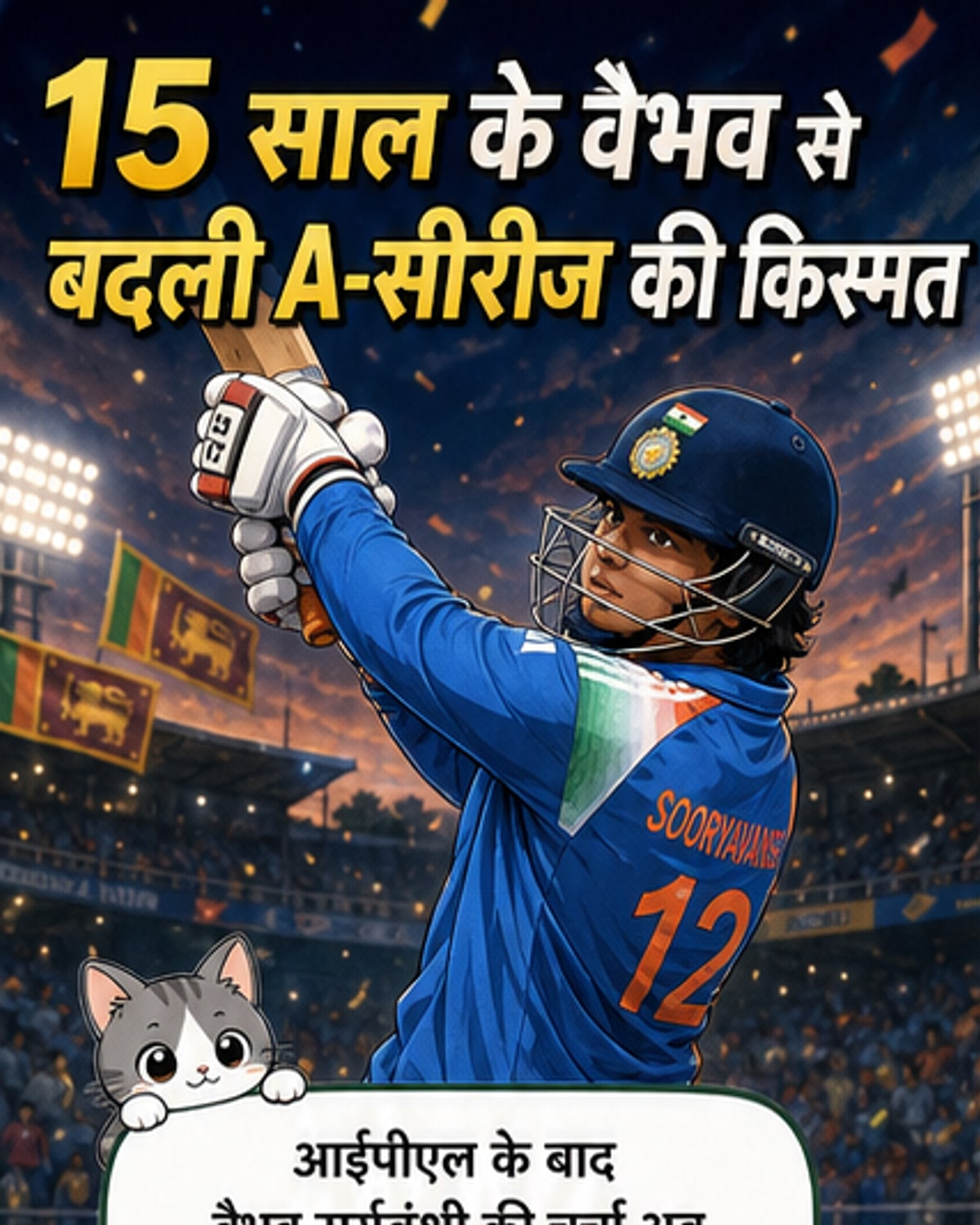 15 साल के वैभव के चलते लाइव होगी India A की सीरीज