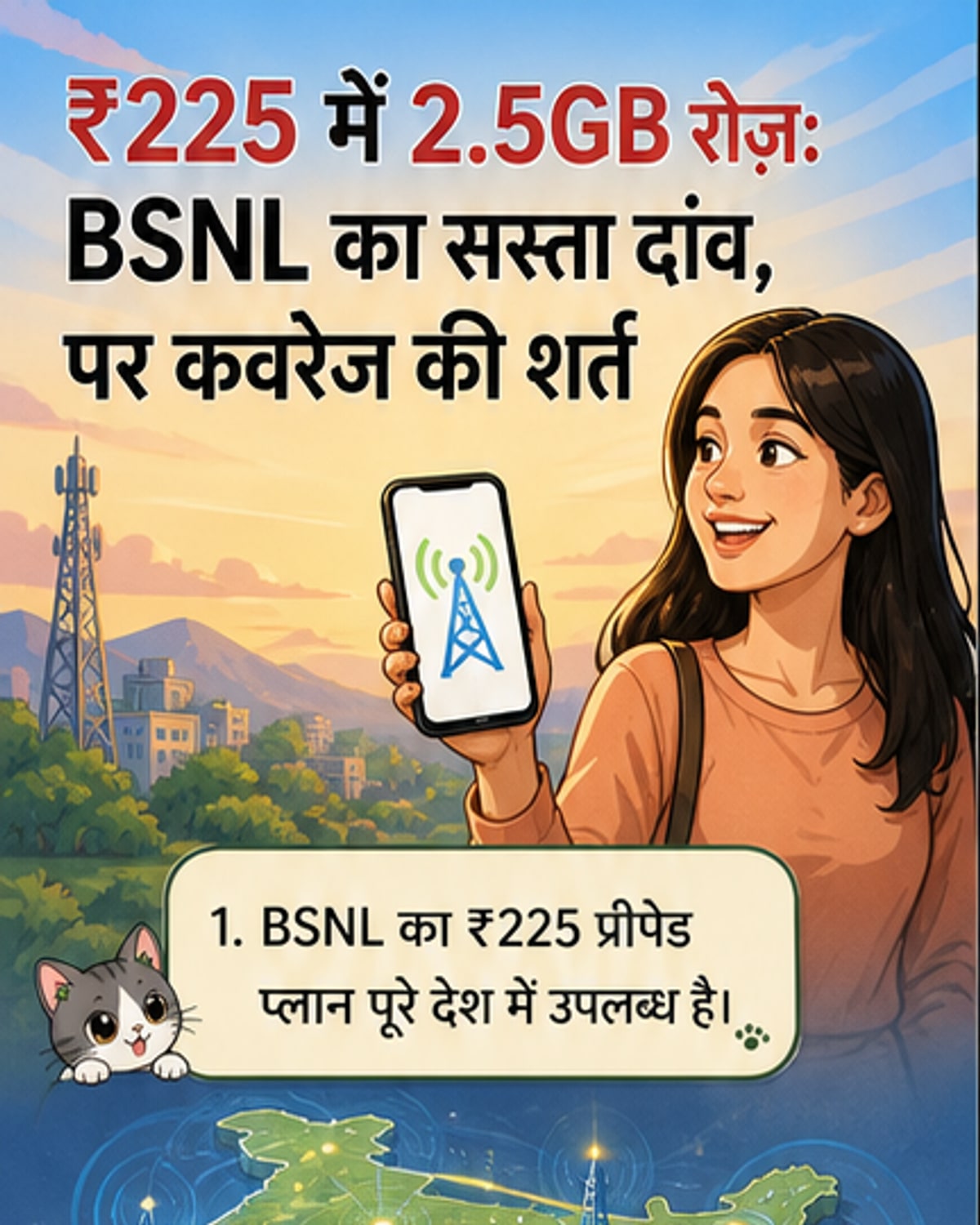 BSNL का ₹225 में 2.5GB डेटा प्लान