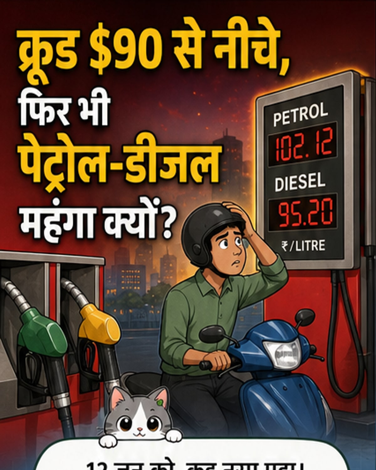 पेट्रोल-डीजल के दाम में आज फिर बेरुखी