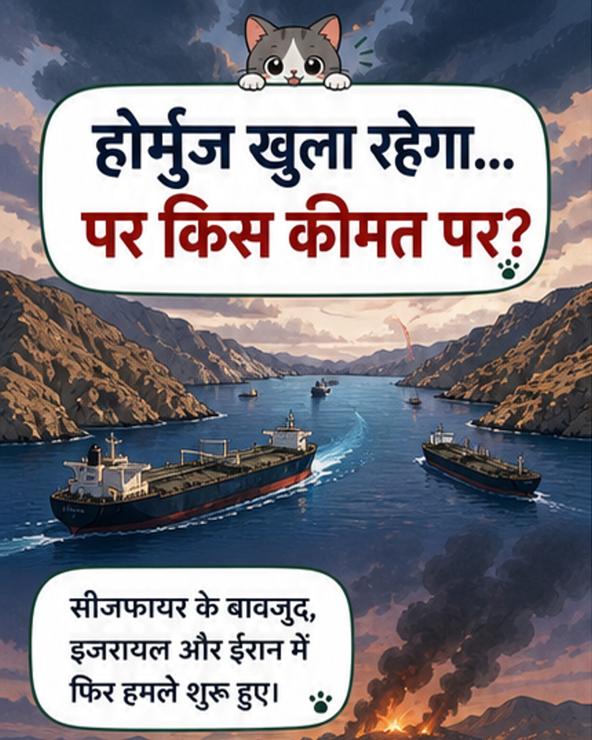होर्मुज में नई शर्तें, जहाजों से फीस