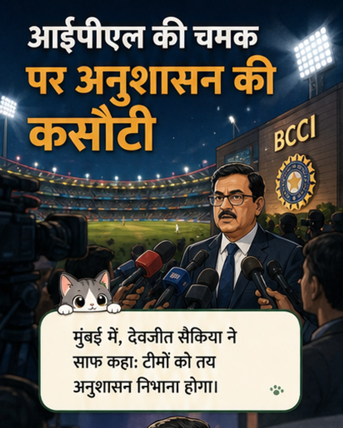 आईपीएल में अनुशासन की चेतावनी