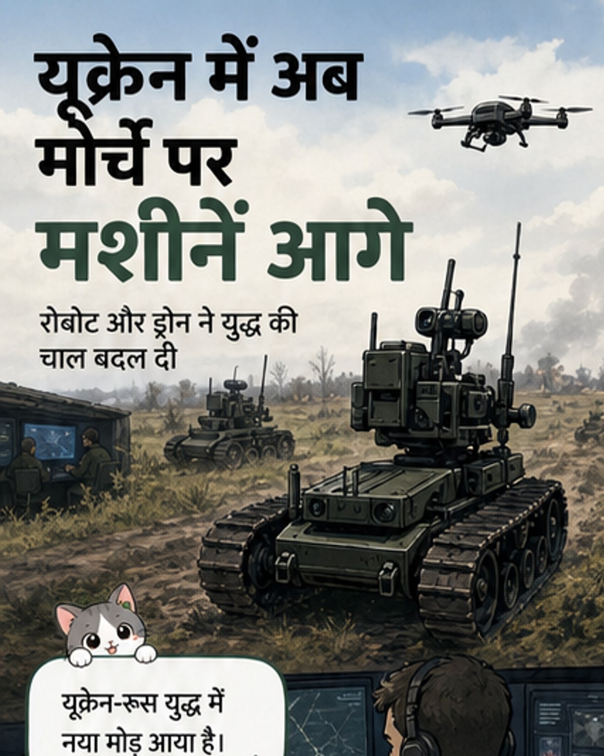 युद्ध के मैदान में अब मशीनें लड़ रहीं