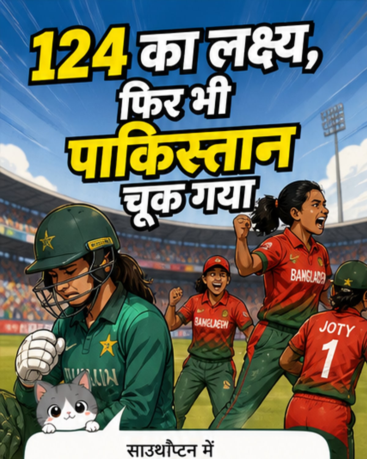 महिला टी20 विश्व कप 2026 में बांग्लादेश की टीम ने पाकिस्तान को 23 रनों से हराया, जहां शोर्ना अख्तर की तेज पारी और संजीदा-नाहिदा की गेंदबाजी ने फैसला किया।