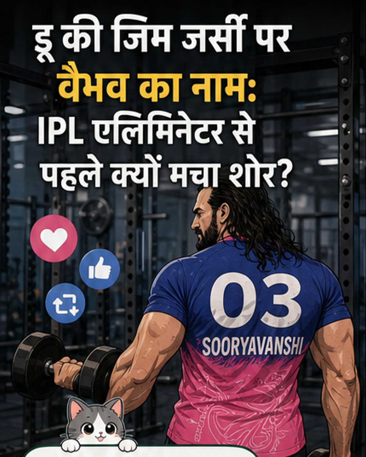 WWE स्टार ने पहनी वैभव की जर्सी