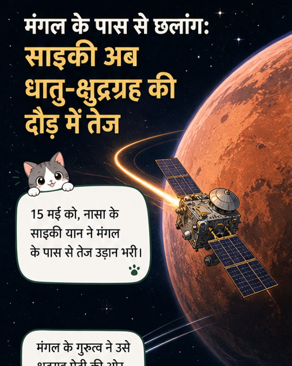 नासा ने मंगल के गुरुत्वाकर्षण से तेज किया क्षुद्रग्रह मिशन