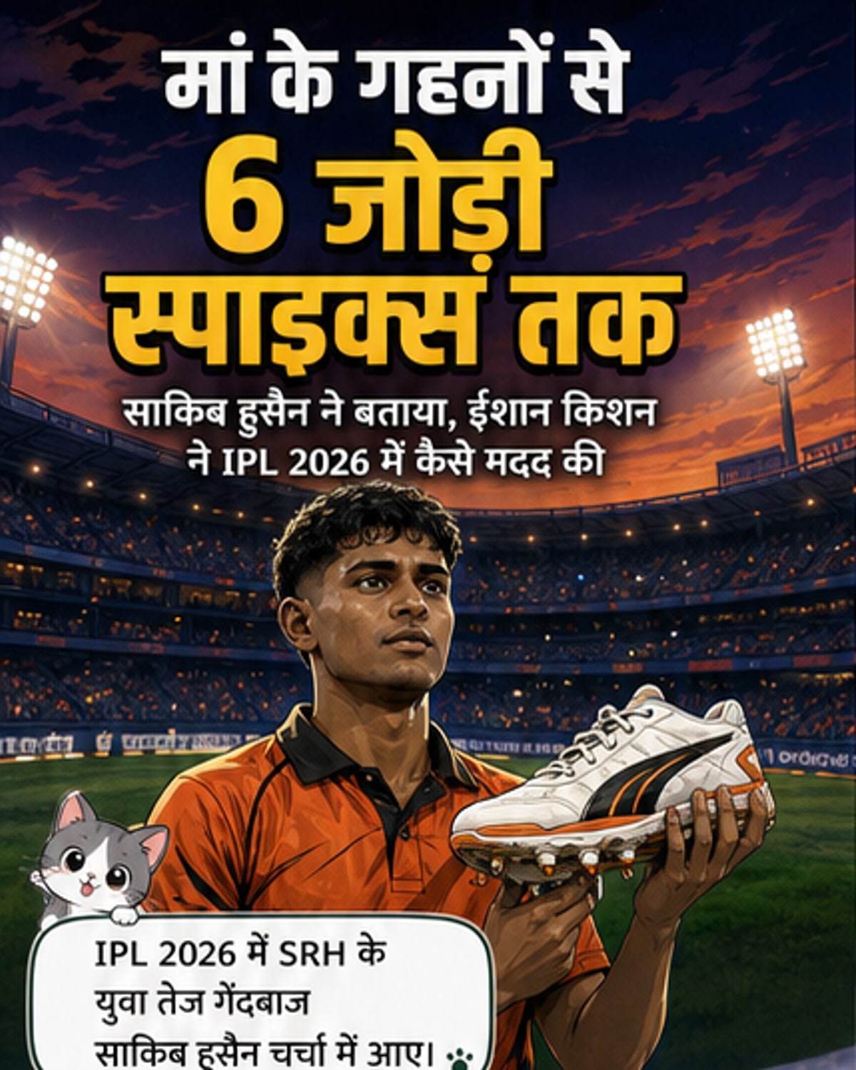 ईशान किशन ने साकिब हुसैन को दिए 6 जोड़ी जूते