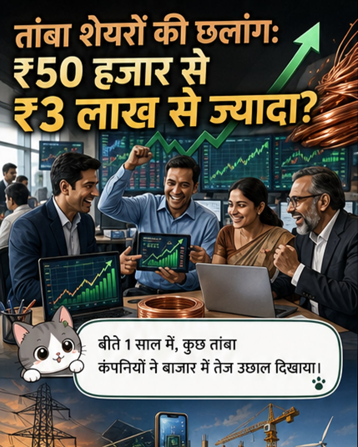 तांबा शेयरों ने 1 साल में किया 6 गुना