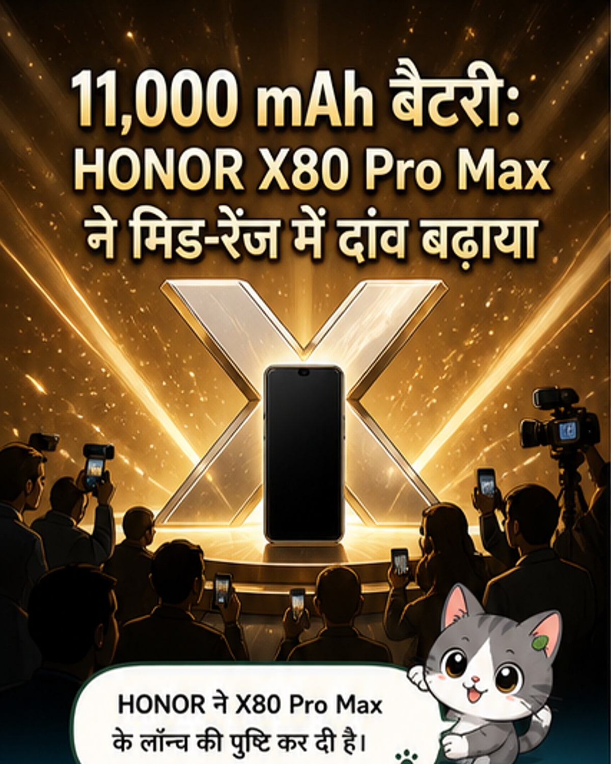 Honor X80 Pro Max लॉन्च: 11,000 mAh बैटरी