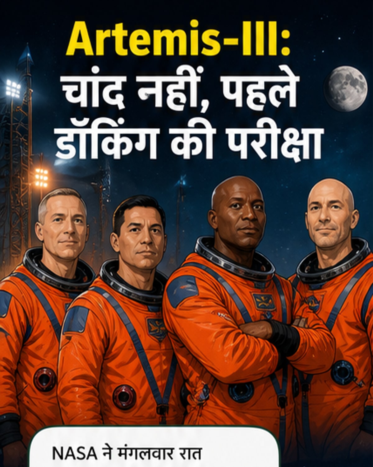 आर्टेमिस-III मिशन के लिए चार अंतरिक्ष यात्रियों का चयन
