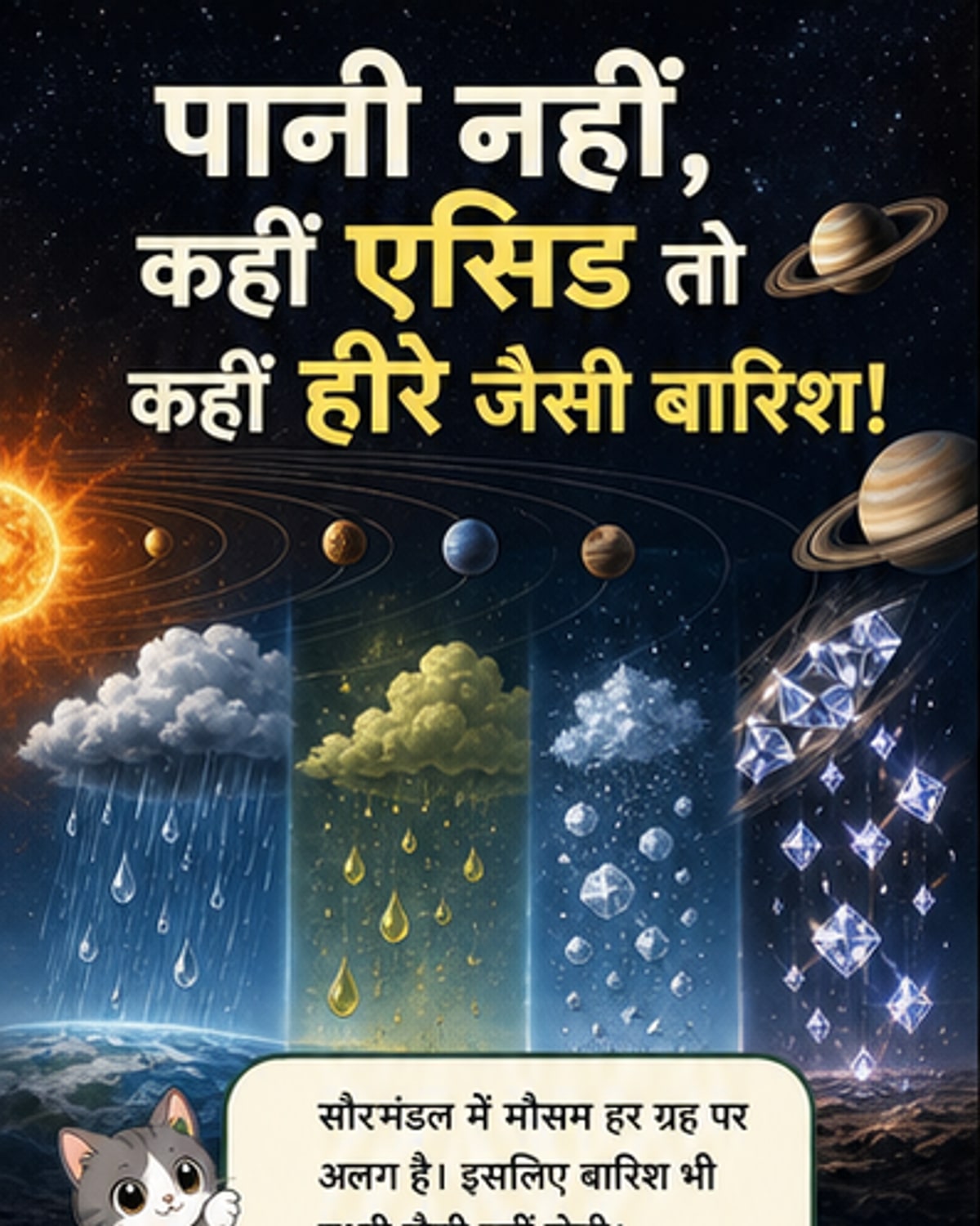 सौरमंडल में बारिश होती है हीरे और एसिड की