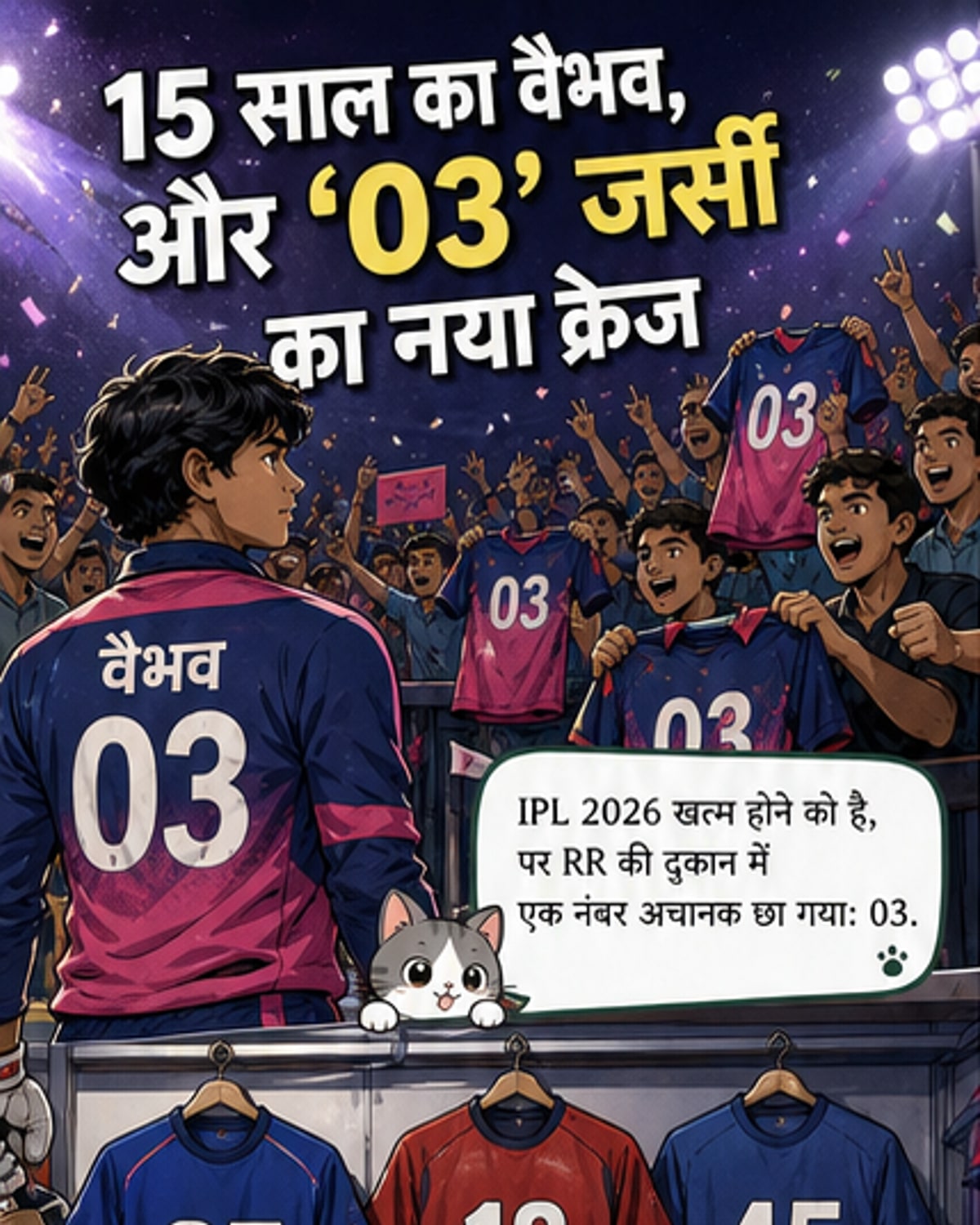 15 साल के वैभव ने बनाया नया रिकॉर्ड