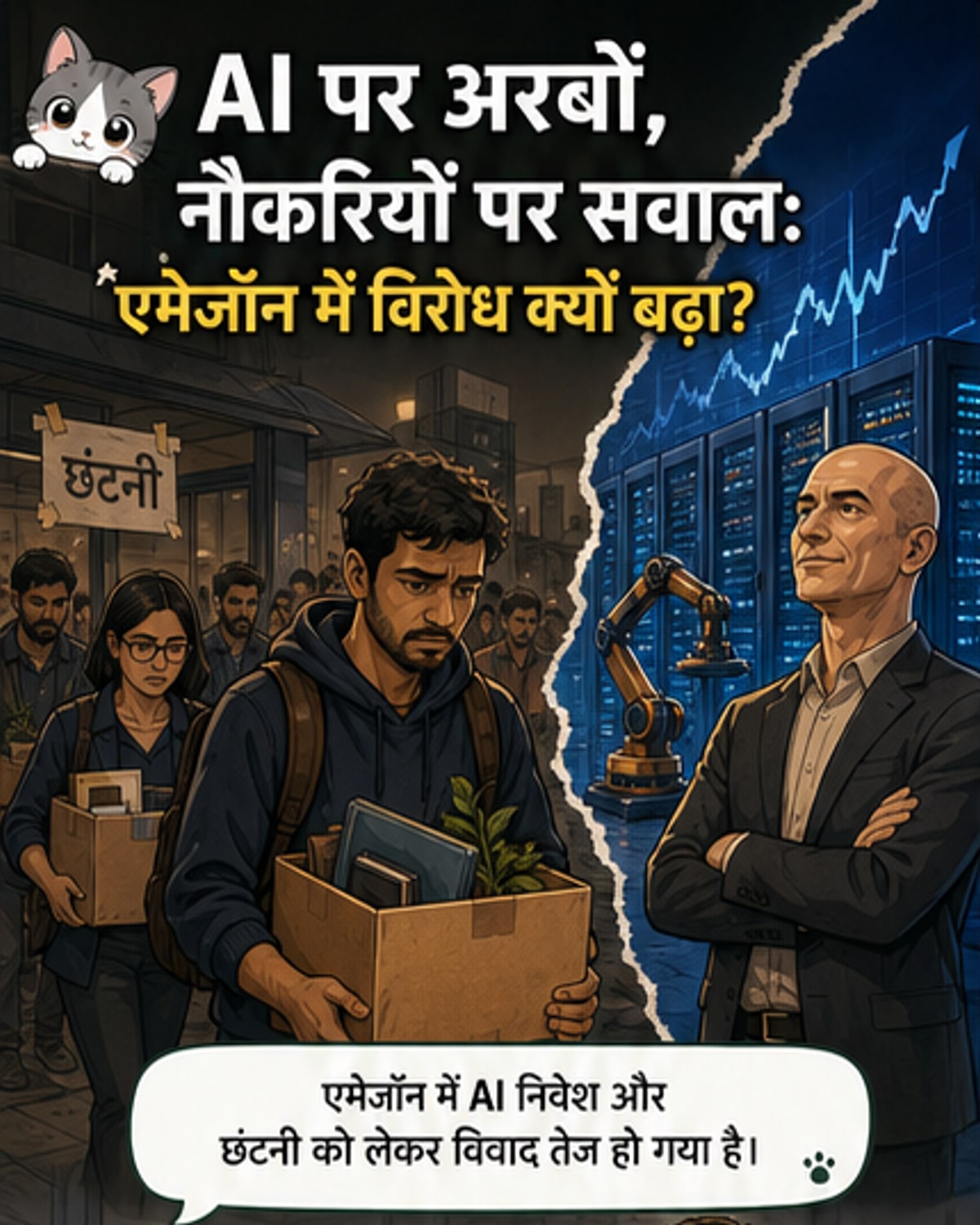 एमेज़ॉन में AI और छंटनी को लेकर विरोध