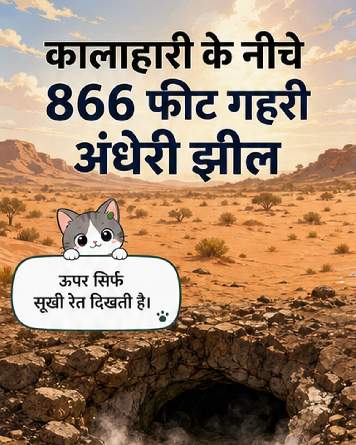 866 फीट गहरी झील में बिना आंखों वाले जीव