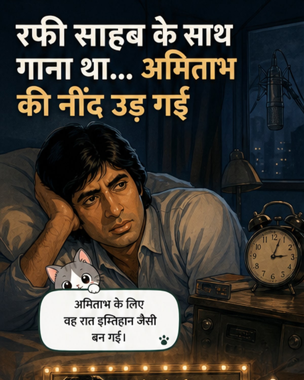 अमिताभ को रातभर नींद नहीं आई थी