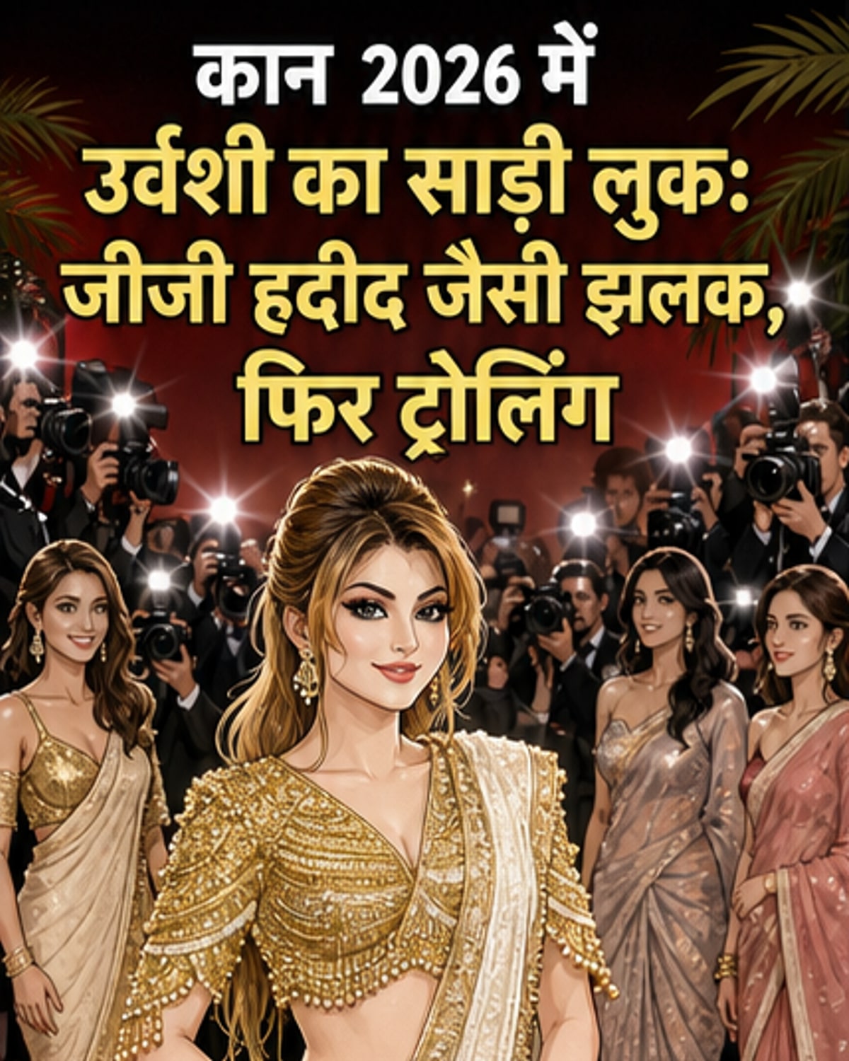 उर्वशी रौतेला का कान लुक विवाद में