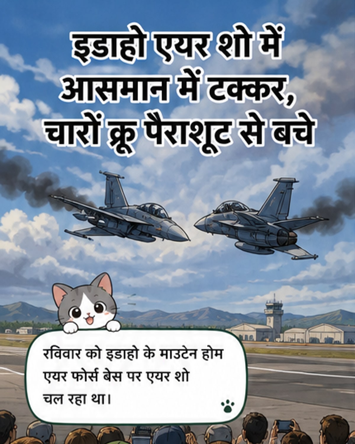 इडाहो में दो लड़ाकू जेट आपस में टकराए