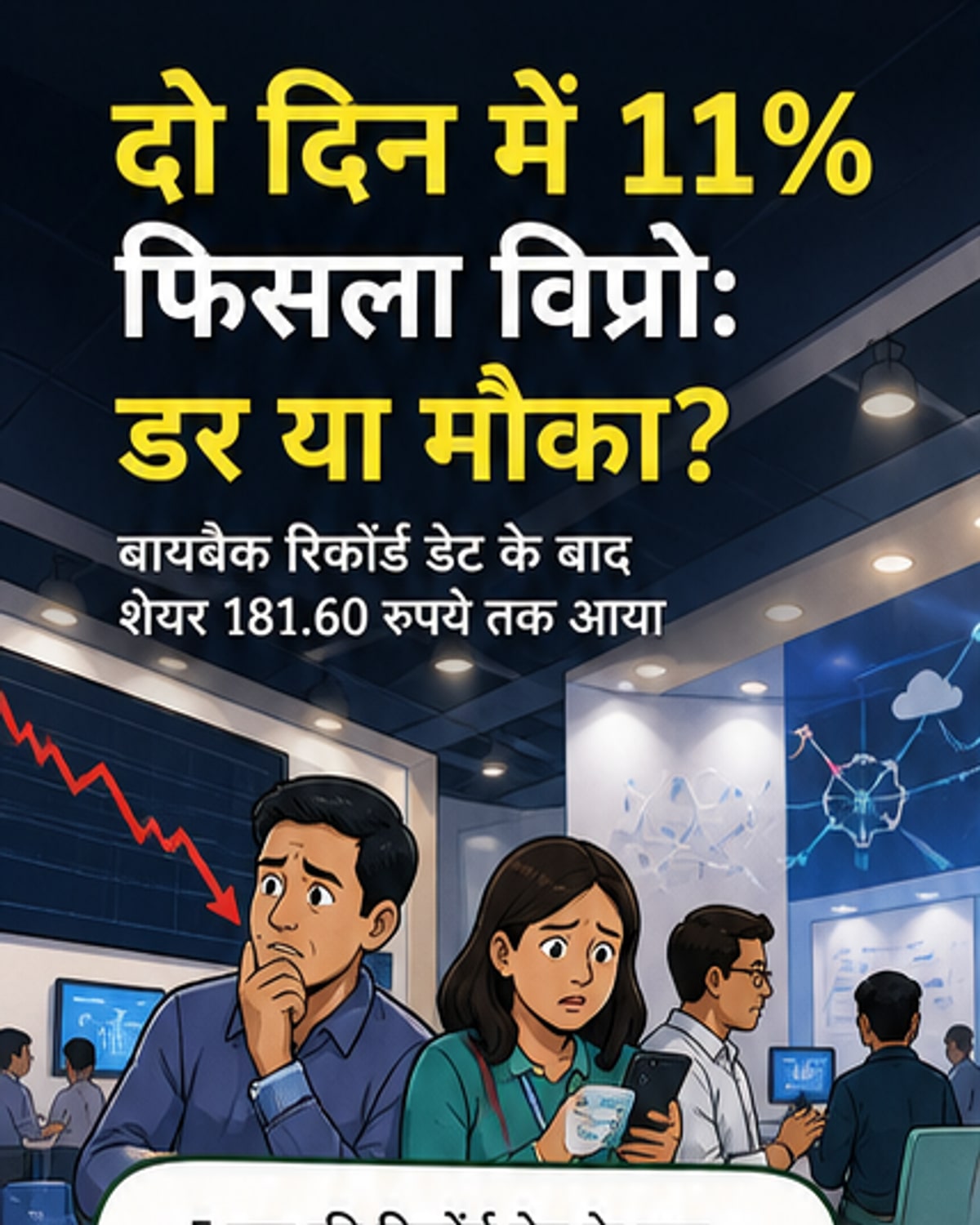 विप्रो शेयर में 11% गिरावट: बायबैक के बाद निवेश का मौका?