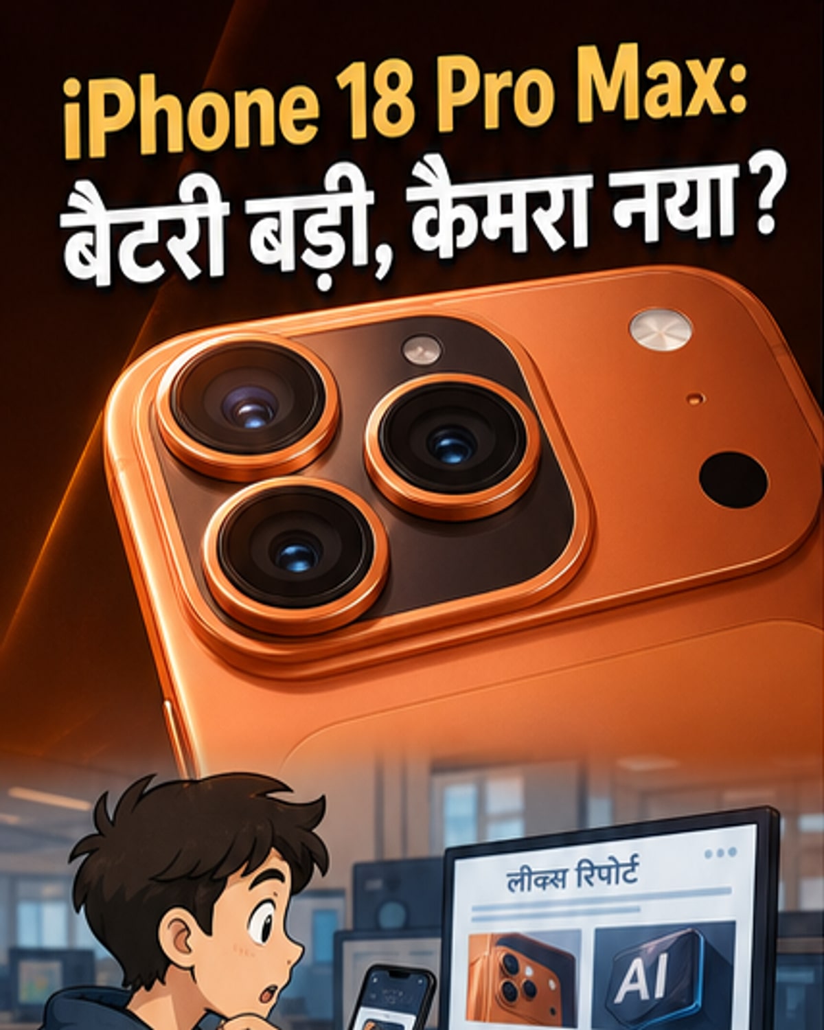 iPhone 18 Pro Max में बड़ी बैटरी और A20 चिप