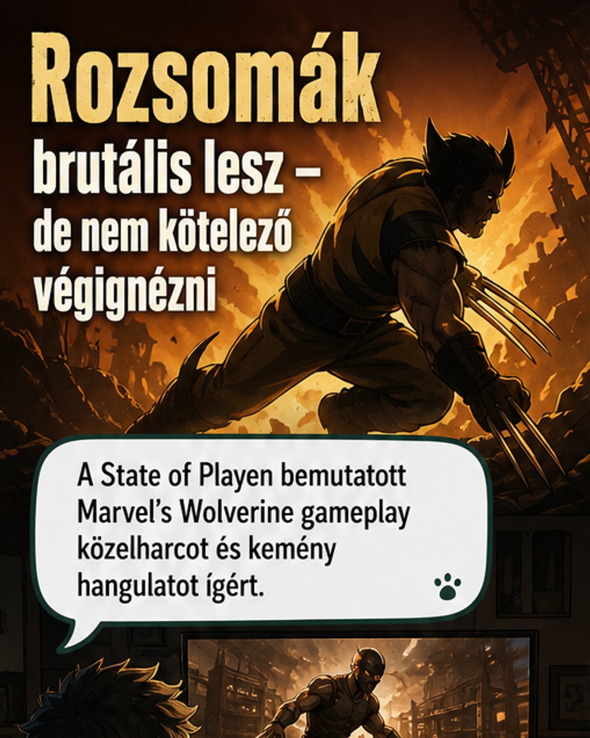 Wolverine játékban kikapcsolható a vér