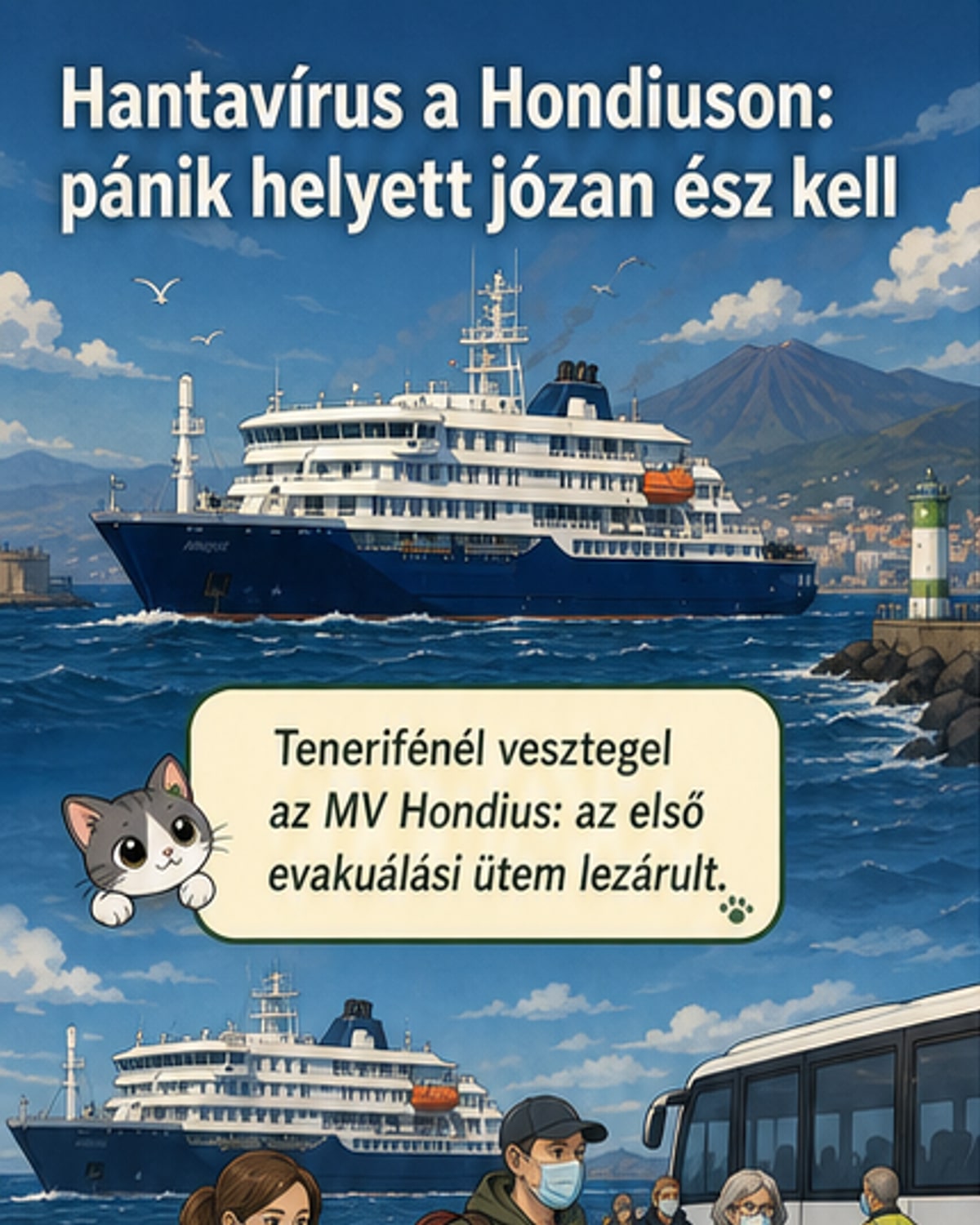 Hantavírusos hajó: két új fertőzött