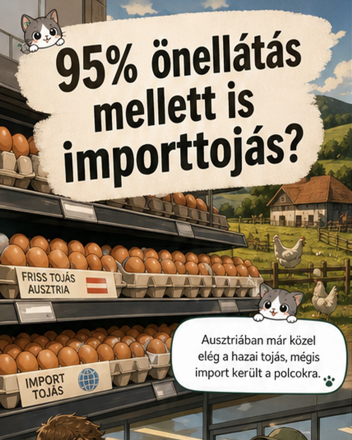 Fiatal gazdák tiltakoznak az importtojás ellen