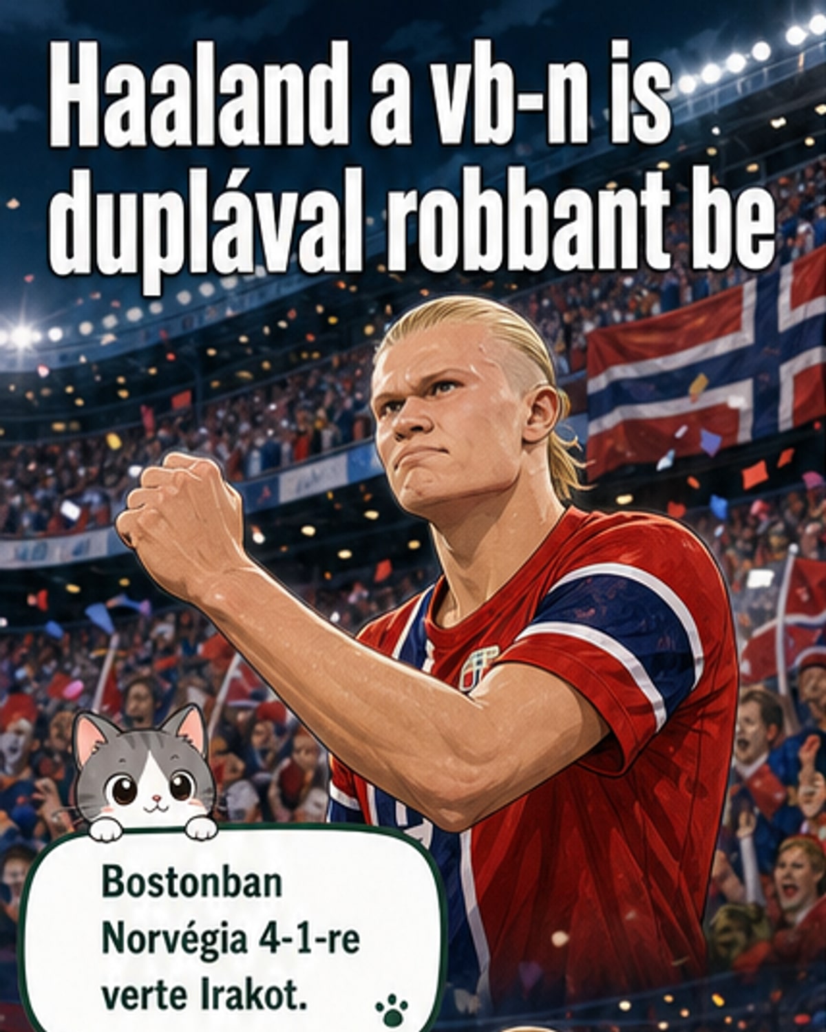 Haaland duplával kezdett a VB-n