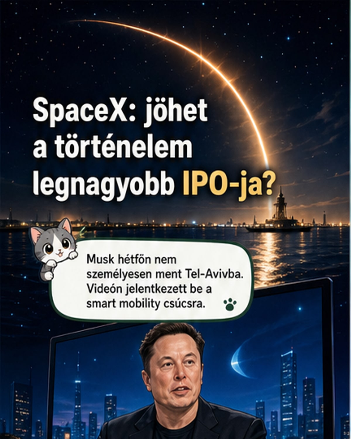 Elon Musk a SpaceX tőzsdére lépéséről