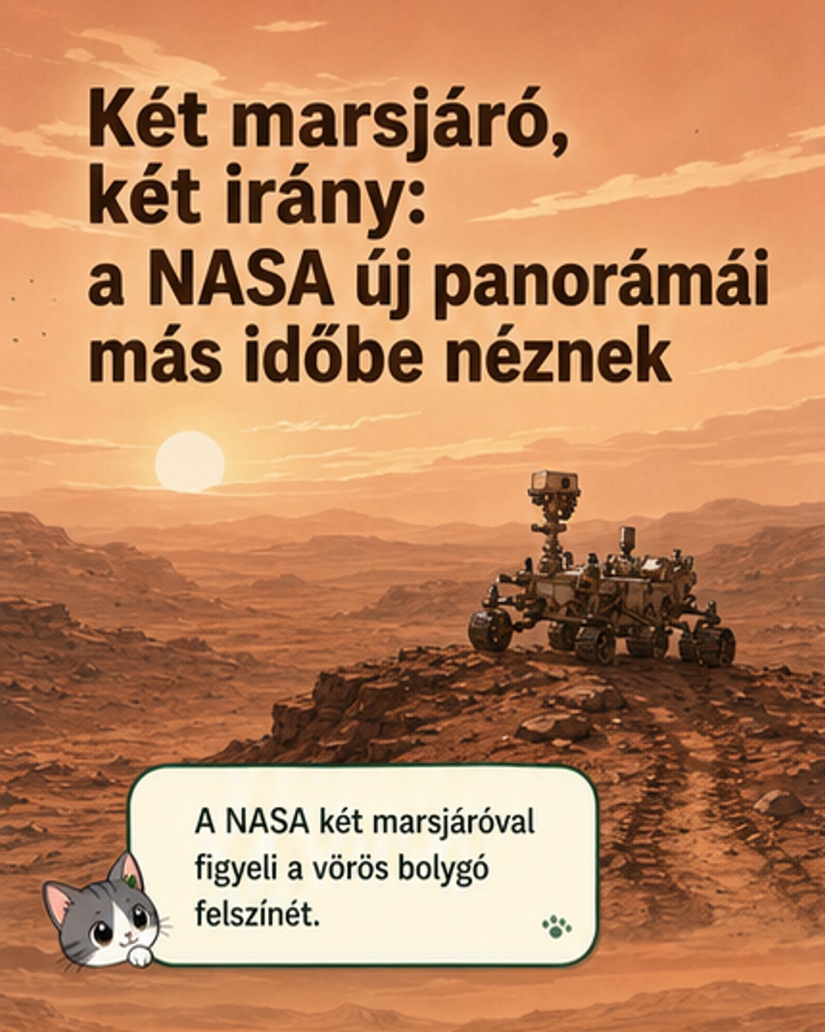Két arckép a Marsról: mit látnak a roverek?