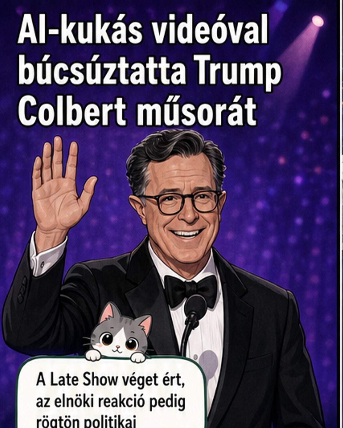 Trump AI-videóban dobta kukába Colbertet