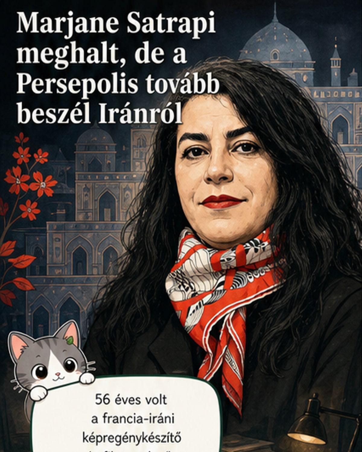Elhunyt Marjane Satrapi, a Persepolis alkotója