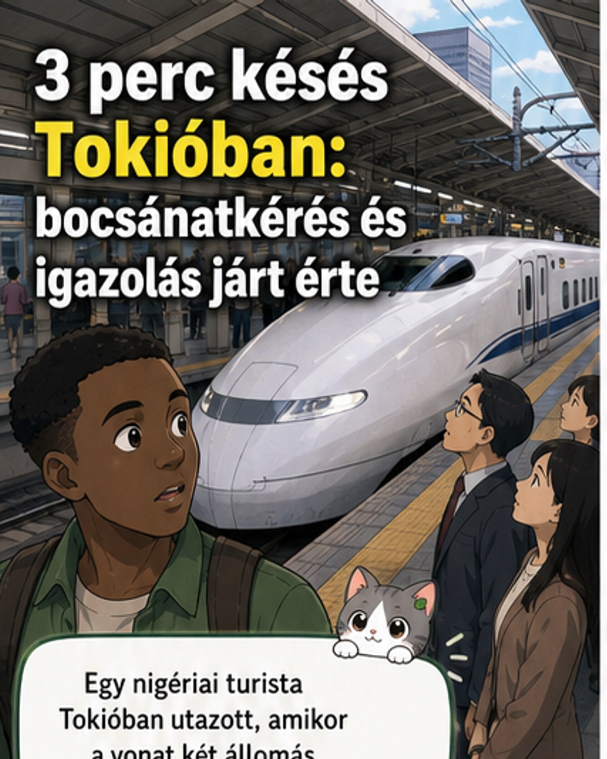 3 perc késés, de a japán vasút komolyan veszi